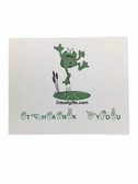 THANK YOU Greeting Card   " Frog with words  Finger Spell "