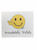 THANK YOU Greeting Card   " Smiley Boy with words  Finger Spell "