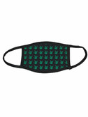 SIGN LANGUAGE " I LOVE YOU" HAND  FACE MASK ( GREEN WITH BLACK)