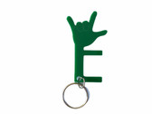 NO TOUCH KEYCHAIN TOOL WITH SIGN LANGUAGE (GREEN)