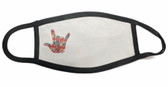 SIGN LANGUAGE " I LOVE YOU" HAND  FACE MASK (CAMO COLOR NUMBER 6)