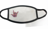 SIGN LANGUAGE " I LOVE YOU" HAND  FACE MASK (CAMO COLOR NUMBER 7)