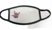 SIGN LANGUAGE " I LOVE YOU" HAND  FACE MASK (CAMO COLOR NUMBER 8)