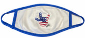 SIGN LANGUAGE " I LOVE YOU" HAND  FACE MASK ( USA WITH BLUE TRIM)