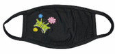 SIGN LANGUAGE " I LOVE YOU" HAND FACE MASK ( BUTTERFLY HANDS) WITH BLACK EAR LOOP) (LIME  BUTTERFLY)
