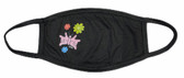 SIGN LANGUAGE " I LOVE YOU" HAND FACE MASK ( BUTTERFLY HANDS) WITH BLACK EAR LOOP) ( LIGHT PURPLE BUTTERFLY)