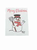 Christmas Greeting Card  Sign Language I LOVE YOU HAND "  SNOWMAN "