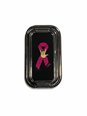 SIGN LANGUAGE HAND " I LOVE YOU" FOLDABLE MOBILE HOLDER RING RETRACTABLE TURN 360 ( PINK RIBBON HANDS WITH BLACK STAND)