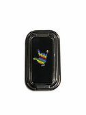 SIGN LANGUAGE HAND " I LOVE YOU" FOLDABLE MOBILE HOLDER RING RETRACTABLE TURN 360 ( RAINBOW HANDS/ BLACK BACKGROUND WITH BLACK STAND)