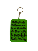 RUBBER PVC KEYCHAIN SIGN LANGUAGE A TO Z HANDS (LIME BACKGROUND AND BLACK PRINT) 3D.