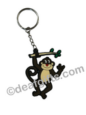 Monkey with Tree Sign Hand with I LOVE YOU  PVC Keychain