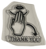 American Sign Language Cling Stamps ( THANK YOU) MEDUIM