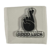 American Sign Language Cling Stamps (GOOD LUCK HAND) MEDUIM