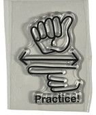 American Sign Language Cling Stamps (SIGN PRACTICE!) MEDUIM
