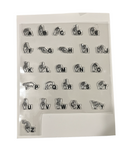 American Sign Language Cling Stamps (A TO Z SET) MEDUIM,  approx 5 X 7 SHEET