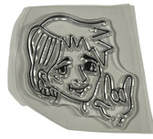 American Sign Language Cling Stamps (AWESOME GUY) MEDUIM