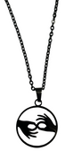 SIGN LANGUAGE "INTERPRETER" PENDANT WITH CHAIN 18-24 INCHES ADJUSTMENT CHAIN (BLACK)