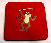 Coaster Pad Monkey (Red)