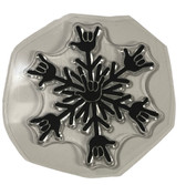 American Sign Language Cling Stamps (SNOWFLAKES WITH ILY HANDS) MED