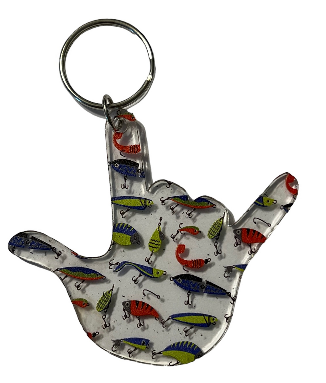 SIGN LANGUAGE I LOVE YOU HAND WITH CLEAR (FISHING LURES