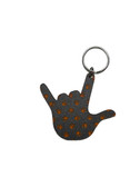SIGN LANGUAGE I LOVE YOU HAND WITH ( PAWS ORANGE WITH BLACK)