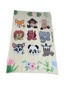 SIGN LANGUAGE "I LOVE YOU" SAFARI WITH HAND YOUTH FLANNEL BLANKET (YOUTH SIZE)