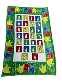 SIGN LANGUAGE A TO Z SIGN  HANDS WITH I LOVE YOU BORDER  (YOUTH SIZE) FLANNEL BLANKET