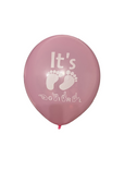 SIGN LANGUAGE HAND "IT'S GIRL" WITH SIGN HAND (LIGHT PINK), BALLOON