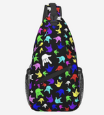 SIGN LANGUAGE " I LOVE YOU" COLORFUL HAND SLING SPORT BAG