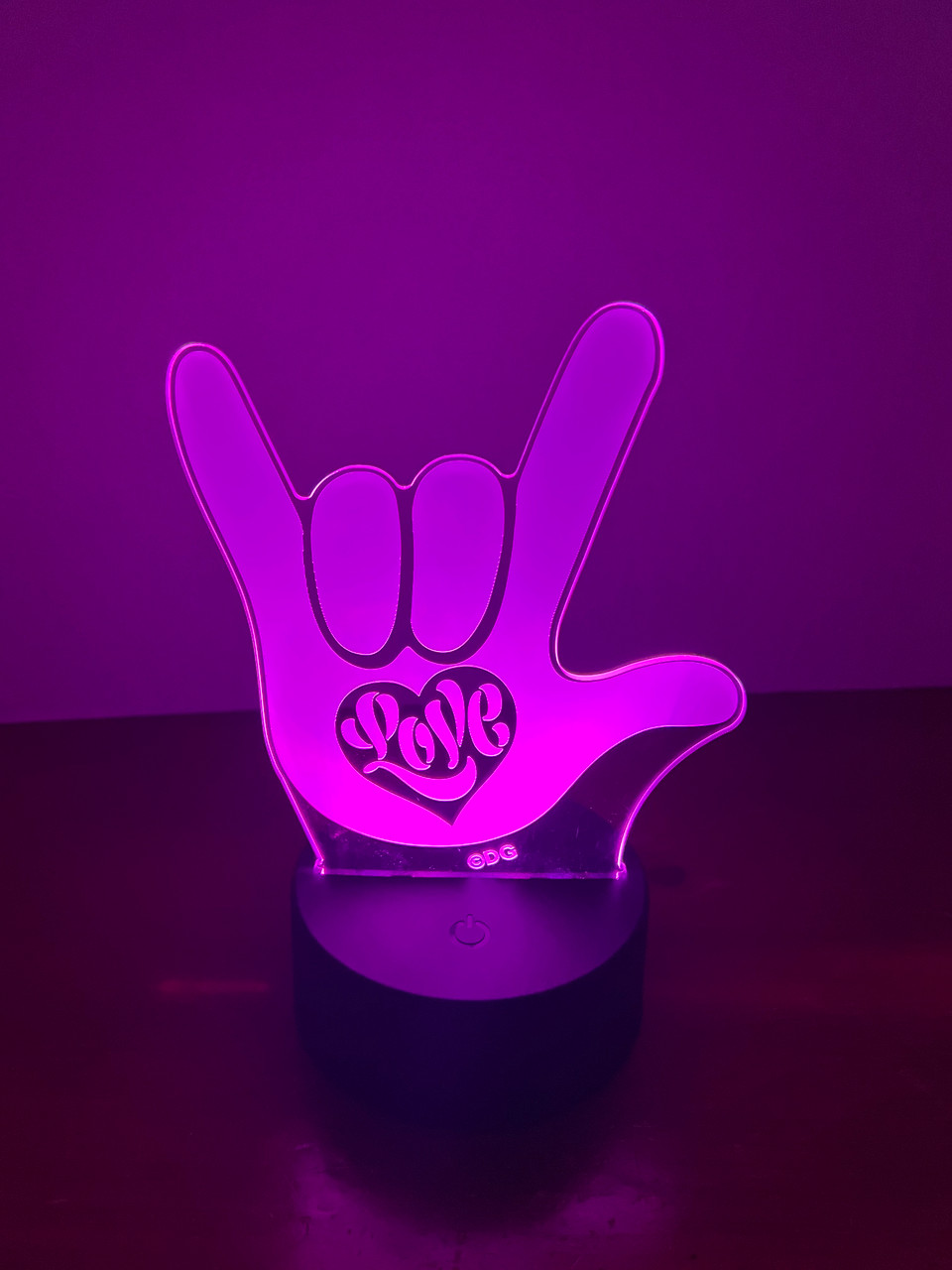 Lampada 3D I Love You Con Telecomando 16 Colori: Luce Notturna LED Acrilica Ricaricabile USB Per Camera Bambini E Regalo