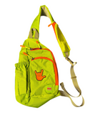 SIGN LANGUAGE "I LOVE YOU" HAND SLING BAG (LIME WITH ORANGE FULL HAND)