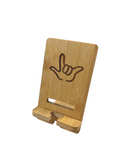 SIGN LANGUAGE "I LOVE YOU" OUTLINE HAND  STAND (BAMBOO MOBILE PHONE HOLDER)