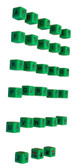 SIGN LANGUAGE ASL SIGN A TO Z SILICON BEADS (NAME CREATE KEYCHAINS) (LIME BEAD PER EACH)