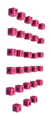SIGN LANGUAGE ASL SIGN A TO Z SILICON BEADS (NAME CREATE KEYCHAINS) (HOT PINK BEAD PER EACH)