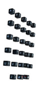 SIGN LANGUAGE ASL SIGN A TO Z SILICON BEADS (NAME CREATE KEYCHAINS) (BLACK BEAD PER EACH)