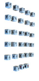 SIGN LANGUAGE ASL SIGN A TO Z SILICON BEADS (NAME CREATE KEYCHAINS) (WHITE BEAD PER EACH)
