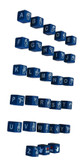 SIGN LANGUAGE ASL SIGN A TO Z SILICON BEADS (NAME CREATE KEYCHAINS) (BLUE BEAD PER EACH)