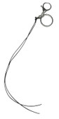 BLACK CORD WITH KEY CHAIN FOR SILICON BEADS (EACH)