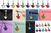 SIGN LANGUAGE  & ASL " I LOVE YOU" HAND ZIP PULL CHARM (CHOOSE COLOR)