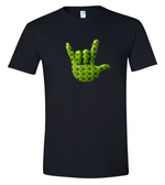 SIGN LANGUAGE ASL  " I LOVE YOU" 3D SPIDER LIME HAND (CHOOSE SIZE AND CHOOSE COLOR)