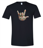 SIGN LANGUAGE ASL  " I LOVE YOU" 3D BOO BAT PUMPKIN HAND (CHOOSE SIZE AND CHOOSE COLOR)