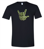 SIGN LANGUAGE ASL  " I LOVE YOU" 3D BOO LIME HAND (CHOOSE SIZE AND CHOOSE COLOR)