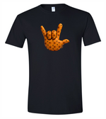 SIGN LANGUAGE ASL  " I LOVE YOU" 3D SPIDER ORANGE HAND (CHOOSE SIZE AND CHOOSE COLOR)