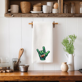 SIGN LANGUAGE ASL "I LOVE YOU" FOOTBALL  ILY HAND KITCHEN TOWEL,