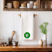 SIGN LANGUAGE ASL "I LOVE YOU" GOLF GREEN CIRCLE ILY HAND KITCHEN TOWEL