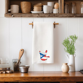 SIGN LANGUAGE ASL "I LOVE YOU" PUERTO RICO FLAG ILY HAND KITCHEN TOWEL