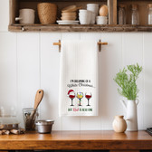 SIGN LANGUAGE ASL "I LOVE YOU"  WHITE CHRISTMAS WINE ILY HAND KITCHEN TOWEL