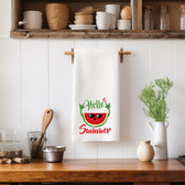 SIGN LANGUAGE ASL "I LOVE YOU"  HELLO WATERMELON SUMMER ILY HAND KITCHEN TOWEL