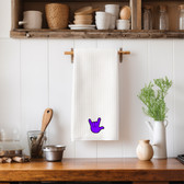 SIGN LANGUAGE ASL "I LOVE YOU"  PURPLE FULL HAND ILY HAND KITCHEN TOWEL