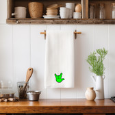 SIGN LANGUAGE ASL "I LOVE YOU"  LIME FULL HAND ILY HAND KITCHEN TOWEL,